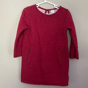 Red Sparkle Sweatshirt Tunic - 4t Old Navy